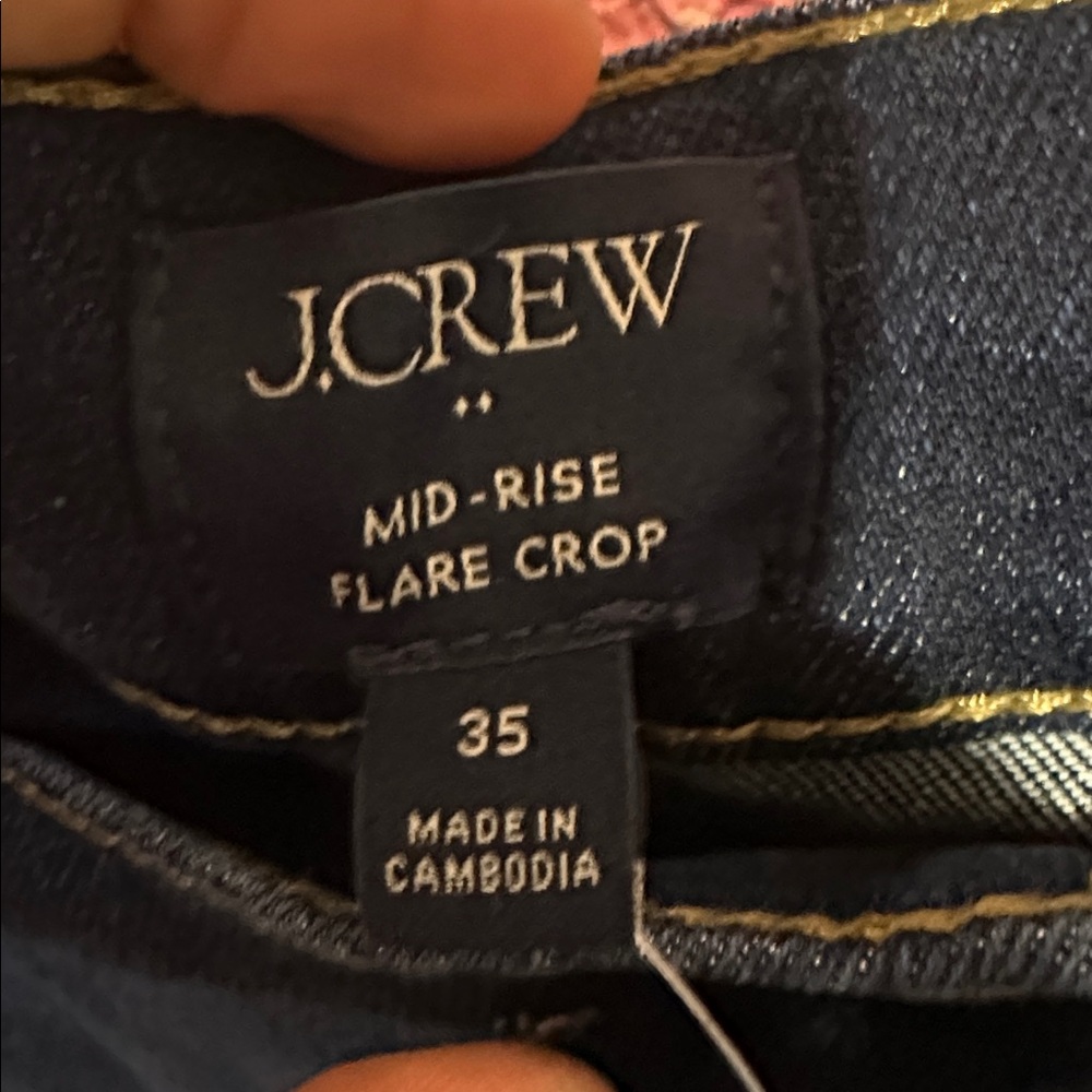 J. Crew Mid-rise flare crop jean in all-day stretch NWT size 35 US size 20 - Picture 7 of 15